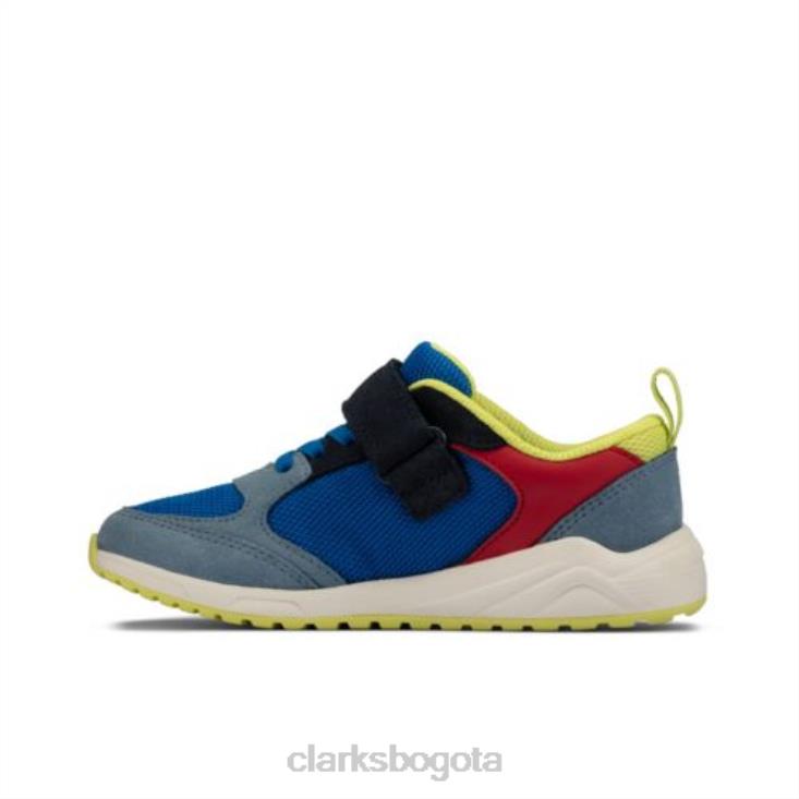 Clarks 0DX8L4957 aeon flex jnr f fit clarks combi azul brillante unisexo combinación azul brillante