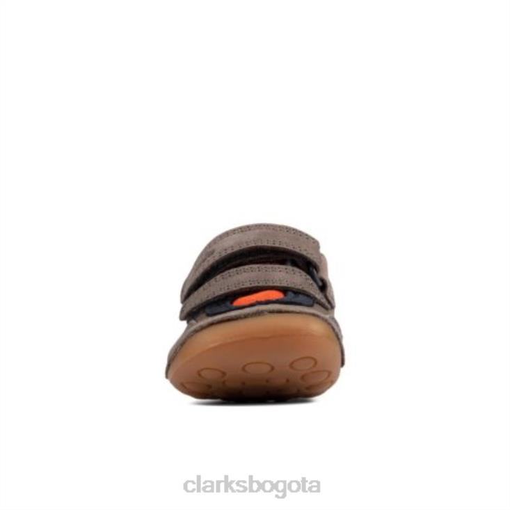 Clarks 0DX8L4959 ti ny anochecer fst g fit clarks cuero combinado gris unisexo cuero combinado gris