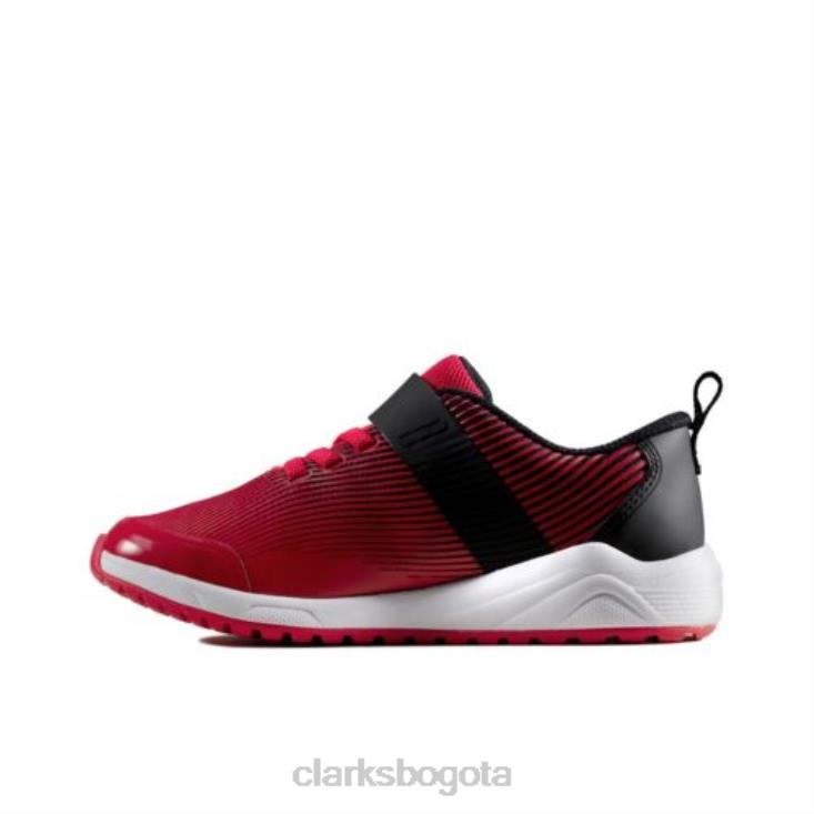 Clarks 0DX8L4961 clarks red aeon pace jnr g fit unisexo rojo