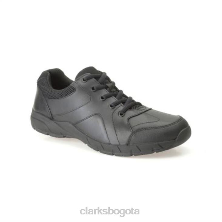 Clarks 0DX8L4962 clarks air norfolk jnr f fit cuero negro unisexo cuero negro
