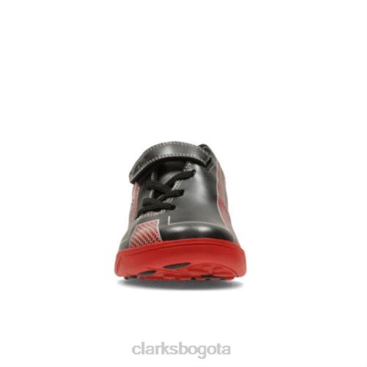 Clarks 0DX8L4968 clarks de cuero rojo premio salto inf g fit unisexo cuero rojo
