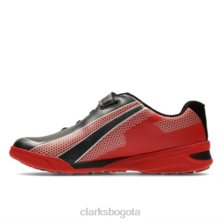 Clarks 0DX8L4968 clarks de cuero rojo premio salto inf g fit unisexo cuero rojo