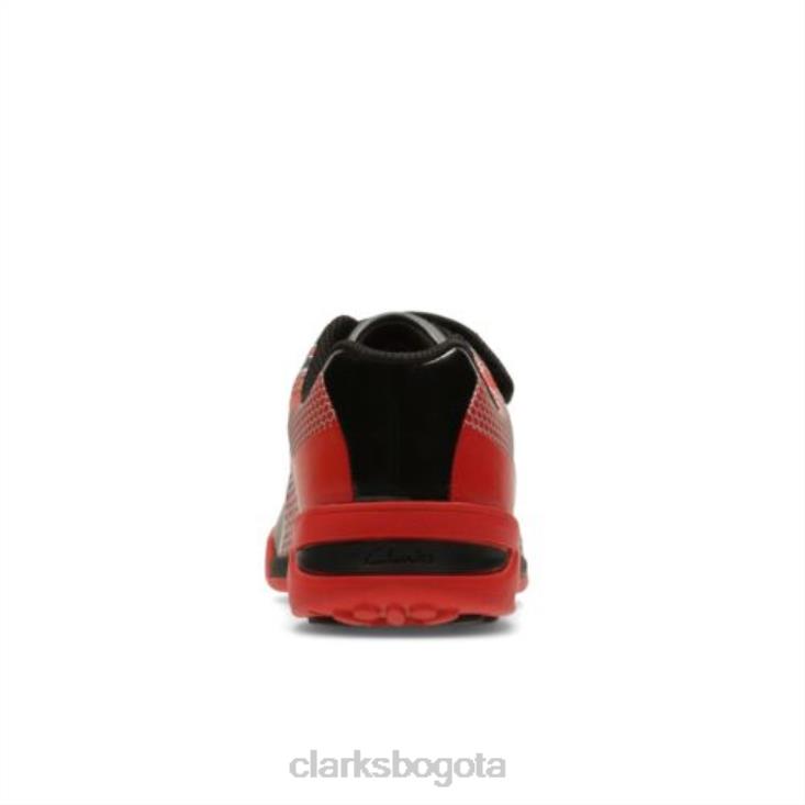 Clarks 0DX8L4968 clarks de cuero rojo premio salto inf g fit unisexo cuero rojo