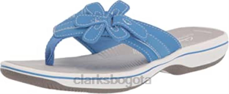 Clarks 0DX8L497 Chanclas clarks brinkley flora de mujer sintética azul mujer azul sintético