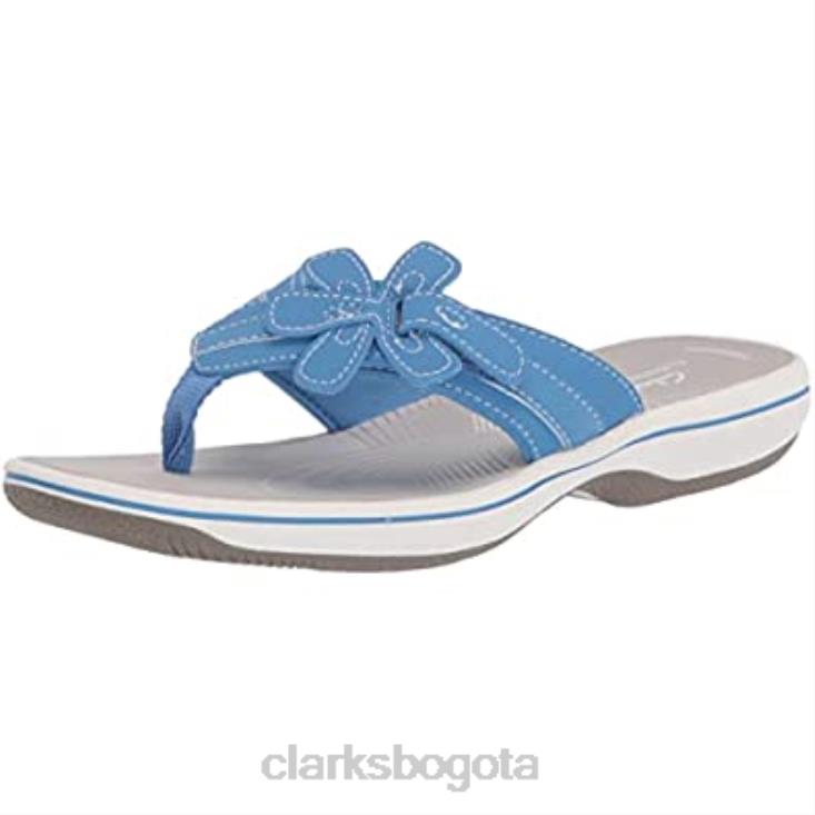 Clarks 0DX8L497 Chanclas clarks brinkley flora de mujer sintética azul mujer azul sintético