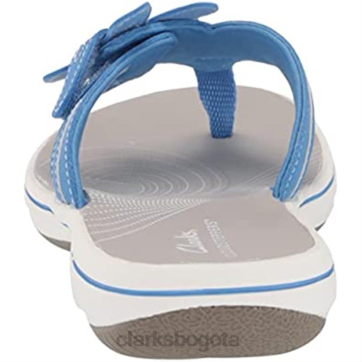Clarks 0DX8L497 Chanclas clarks brinkley flora de mujer sintética azul mujer azul sintético