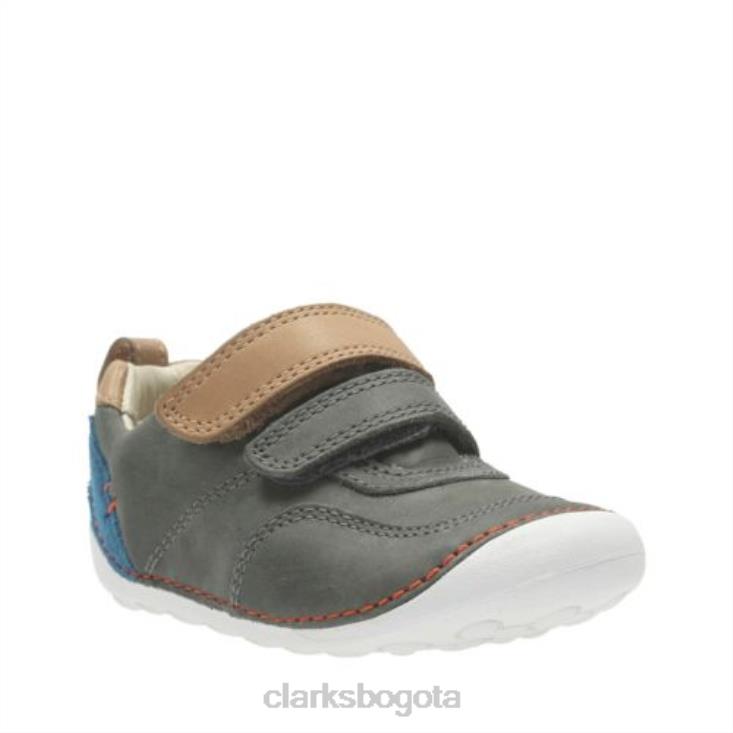 Clarks 0DX8L4972 cuero gris ti ny aspire fst g fit clarks unisexo cuero gris
