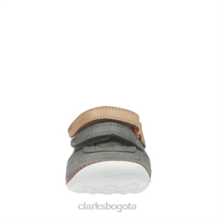 Clarks 0DX8L4972 cuero gris ti ny aspire fst g fit clarks unisexo cuero gris