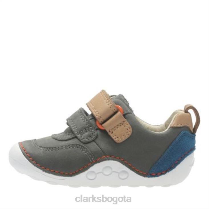 Clarks 0DX8L4972 cuero gris ti ny aspire fst g fit clarks unisexo cuero gris