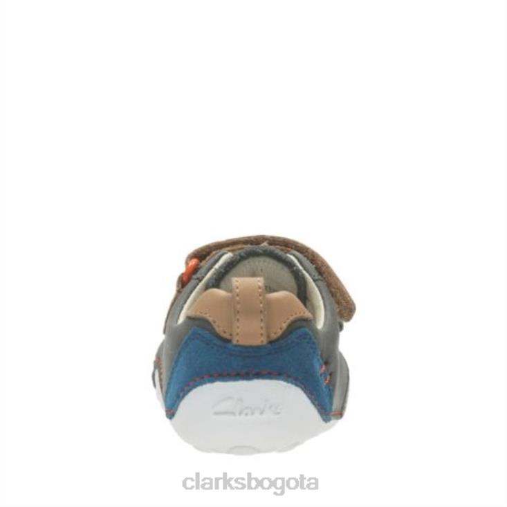 Clarks 0DX8L4972 cuero gris ti ny aspire fst g fit clarks unisexo cuero gris