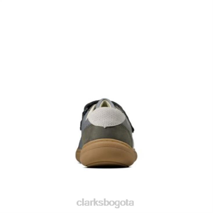 Clarks 0DX8L4978 clarks flash step inf g fit cuero combinado gris unisexo cuero combinado gris