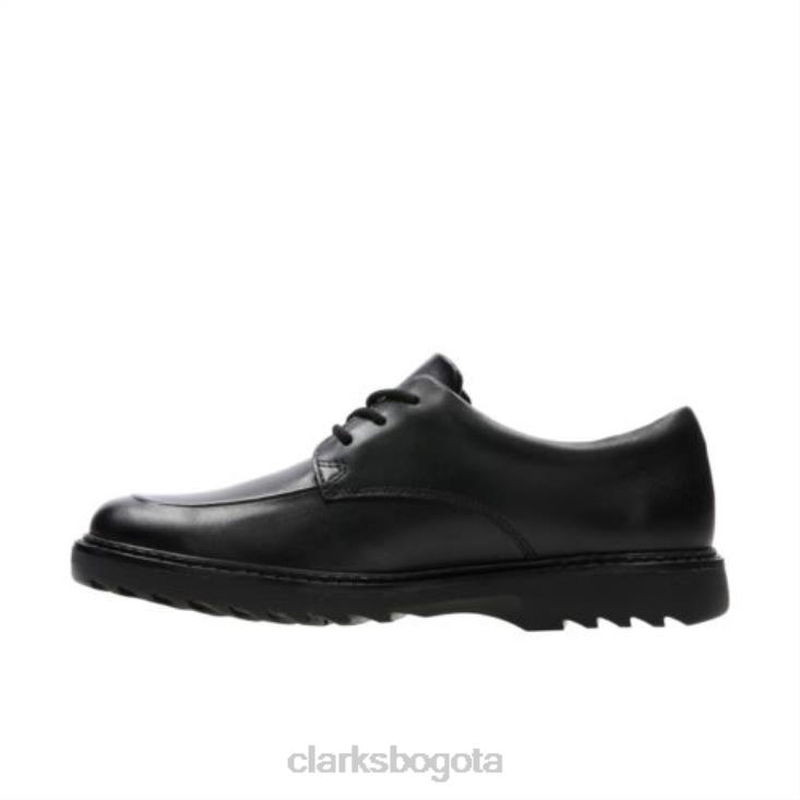 Clarks 0DX8L4981 asher grove jnr g fit clarks cuero negro unisexo cuero negro