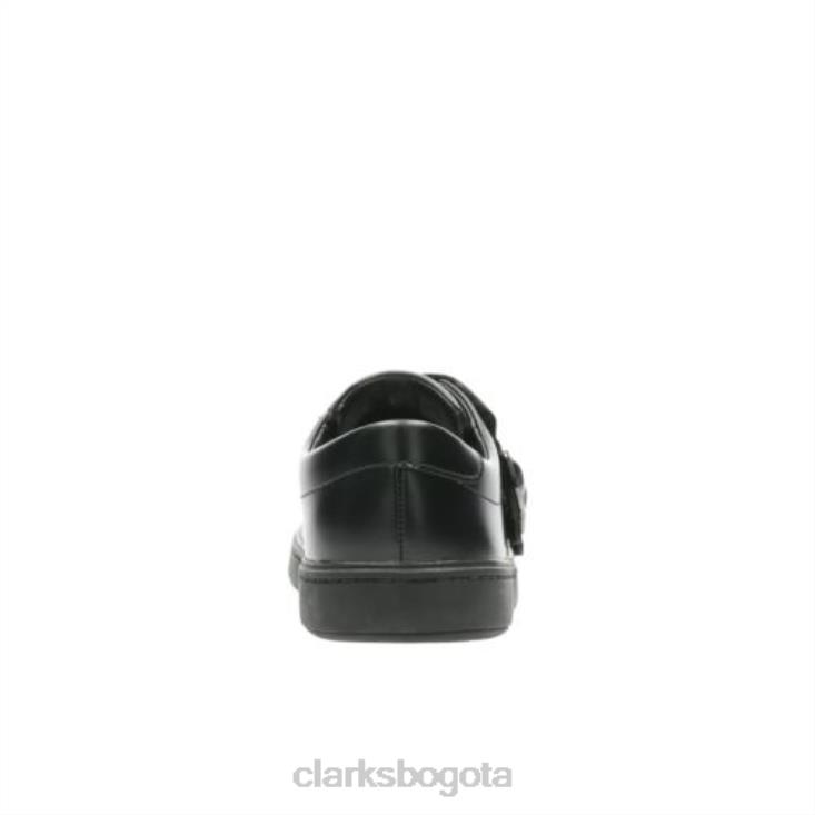 Clarks 0DX8L4989 clarks street stride jnr g fit cuero negro unisexo cuero negro
