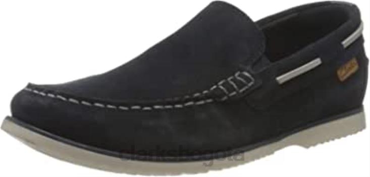 Clarks 0DX8L499 Zapato náutico clarks noonan step de ante azul marino para hombre hombres gamuza azul marino