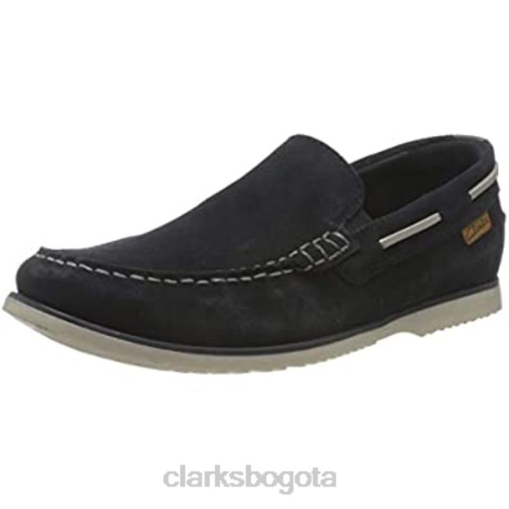 Clarks 0DX8L499 Zapato náutico clarks noonan step de ante azul marino para hombre hombres gamuza azul marino