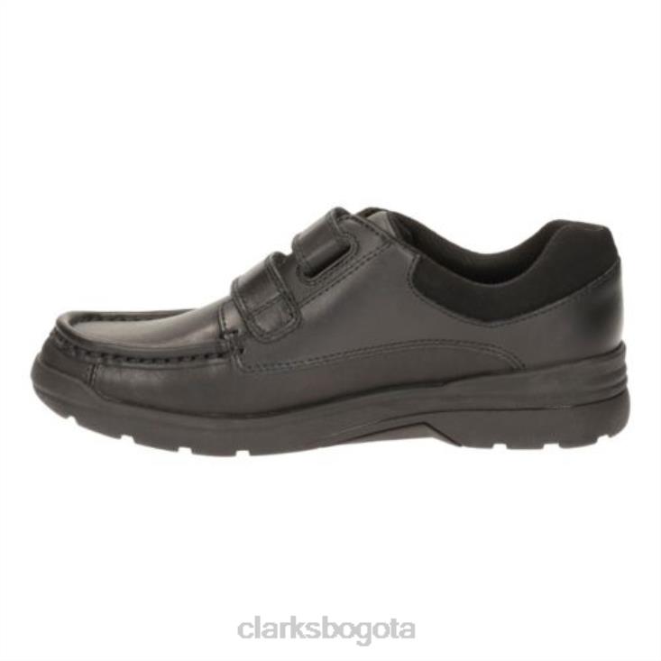 Clarks 0DX8L4994 clarks obie play inf f fit cuero negro unisexo cuero negro