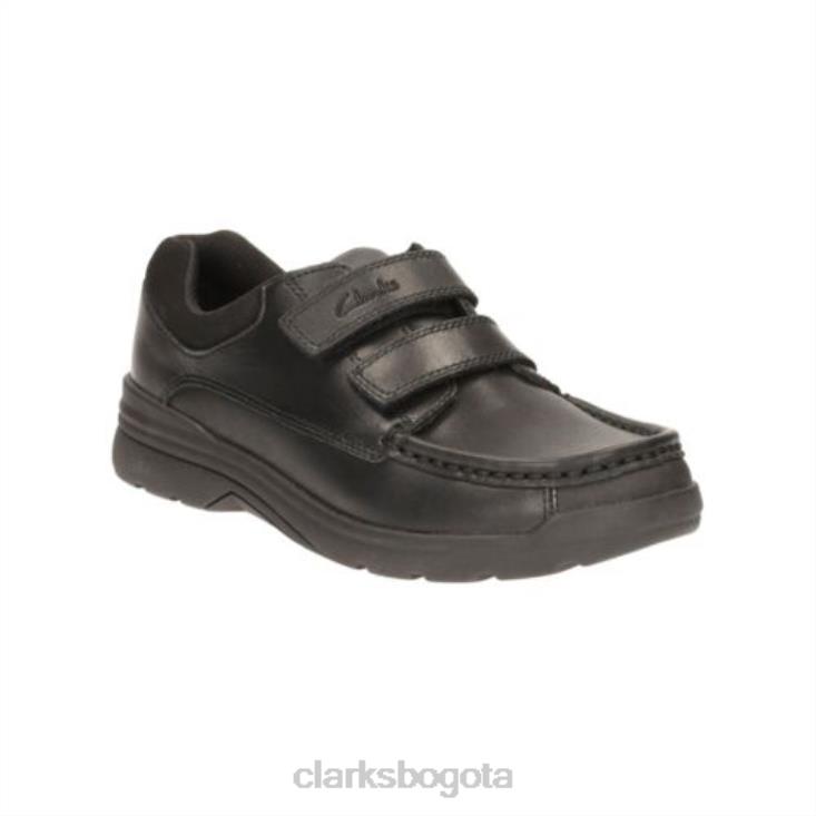 Clarks 0DX8L4995 clarks de cuero negro obie play jnr g fit unisexo cuero negro