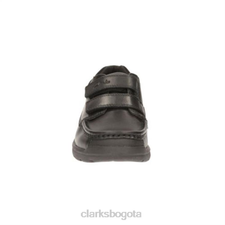 Clarks 0DX8L4995 clarks de cuero negro obie play jnr g fit unisexo cuero negro