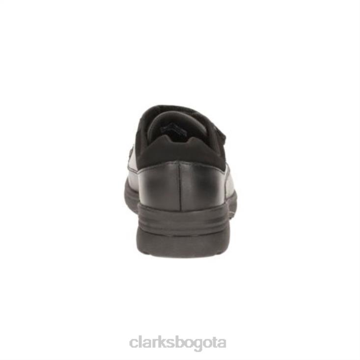 Clarks 0DX8L4995 clarks de cuero negro obie play jnr g fit unisexo cuero negro