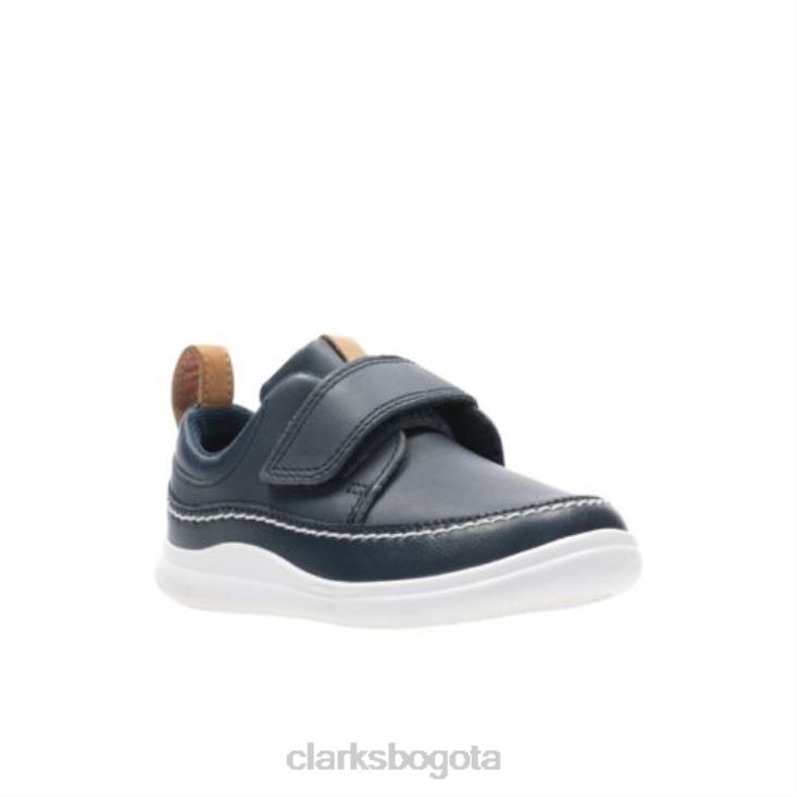 Clarks 0DX8L4996 Escudo de cuero azul marino ember fst g fit clarks unisexo cuero azul marino