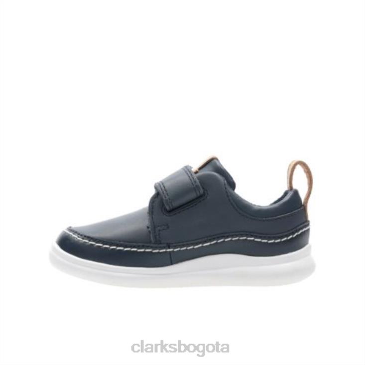Clarks 0DX8L4996 Escudo de cuero azul marino ember fst g fit clarks unisexo cuero azul marino
