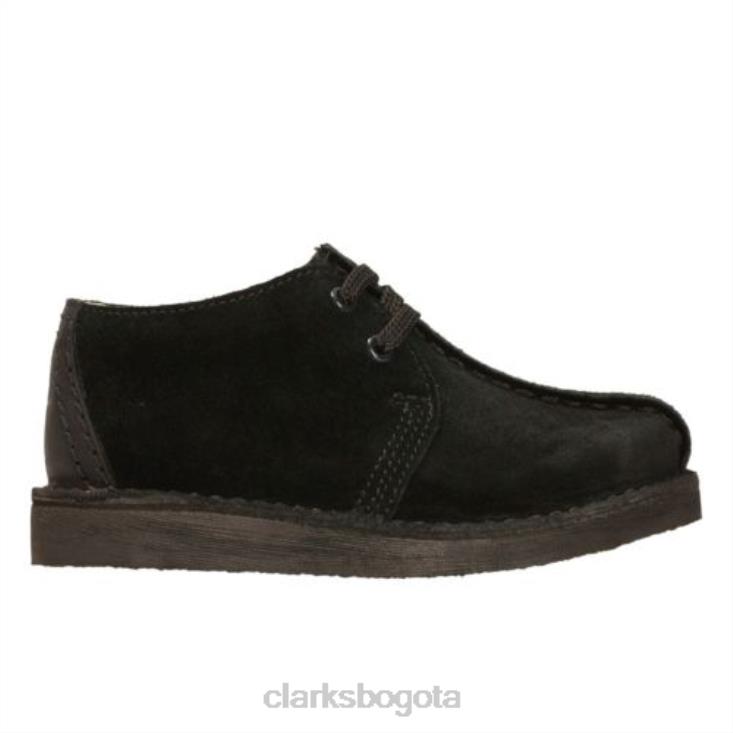 Clarks 0DX8L4998 clarks desert trek inf g fit ante negro unisexo ante negro
