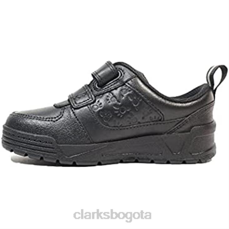 Clarks 0DX8L50 clarks palmer steggy zapatos de cuero para niños negro niños