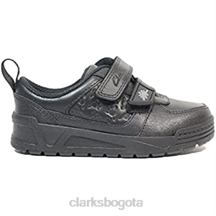 Clarks 0DX8L50 clarks palmer steggy zapatos de cuero para niños negro niños