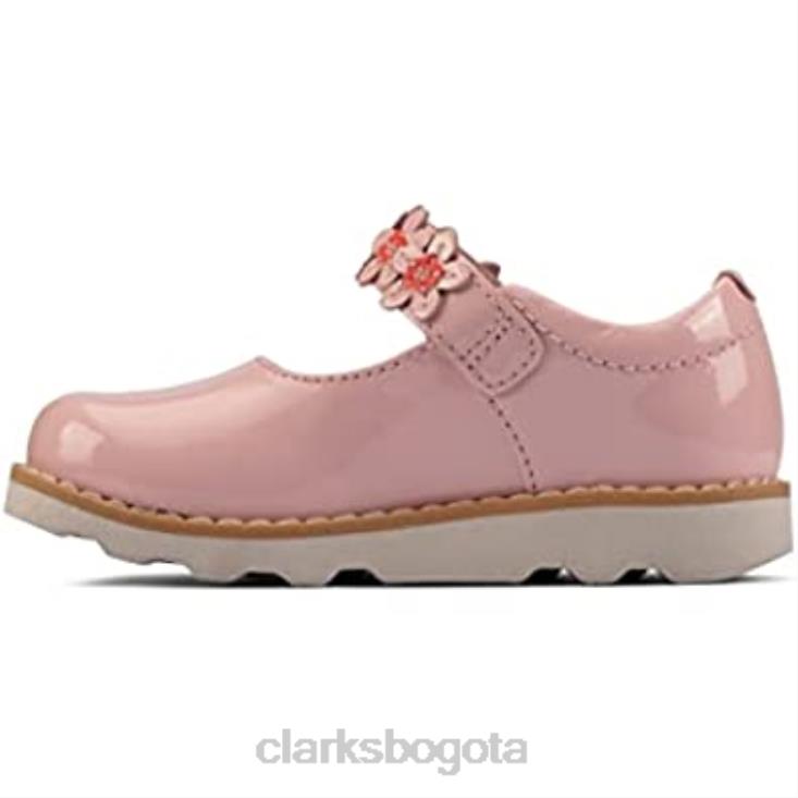 Clarks 0DX8L501 corona pétalo zapatos de cuero para niños pequeños clarks rosa niños