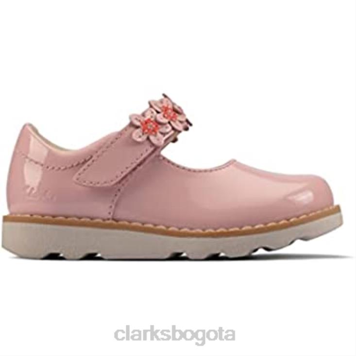 Clarks 0DX8L501 corona pétalo zapatos de cuero para niños pequeños clarks rosa niños