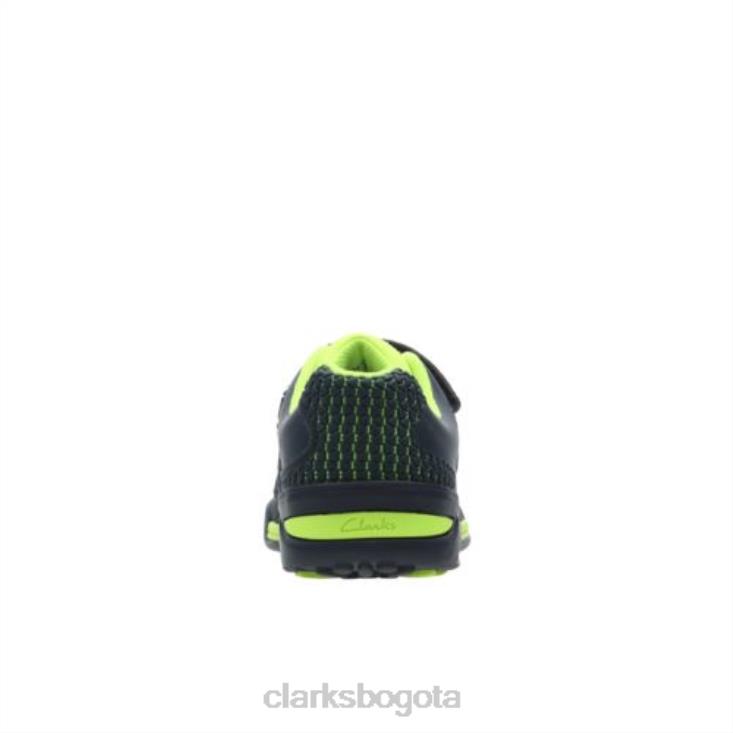 Clarks 0DX8L5012 premio combinación azul marino blaze jnr f fit clarks unisexo combinación azul marino