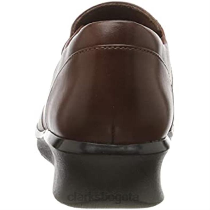 Clarks 0DX8L502 mocasín con brillo Hope para mujer marrón caoba ny mahoga ny clarks mujer caoba marrón caoba