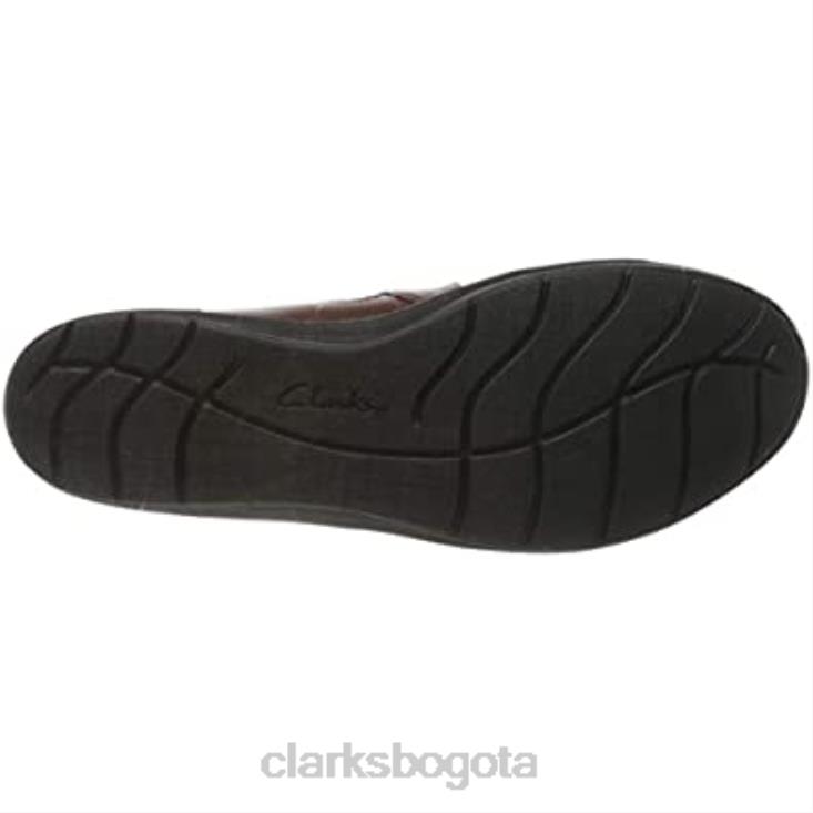Clarks 0DX8L502 mocasín con brillo Hope para mujer marrón caoba ny mahoga ny clarks mujer caoba marrón caoba