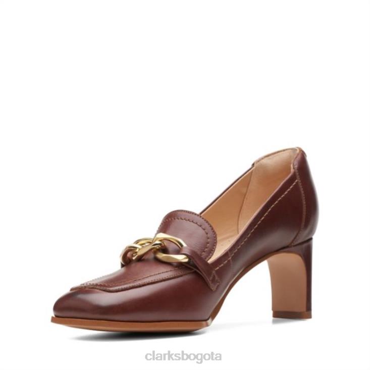 Clarks 0DX8L5028 cuero bronceado británico seren 55 adornos cuero bronceado británico clarks unisexo cuero bronceado británico