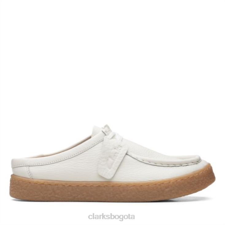 Clarks 0DX8L5030 mula barleigh de cuero blanco roto clarks de cuero blanco roto mujer cuero blanco roto