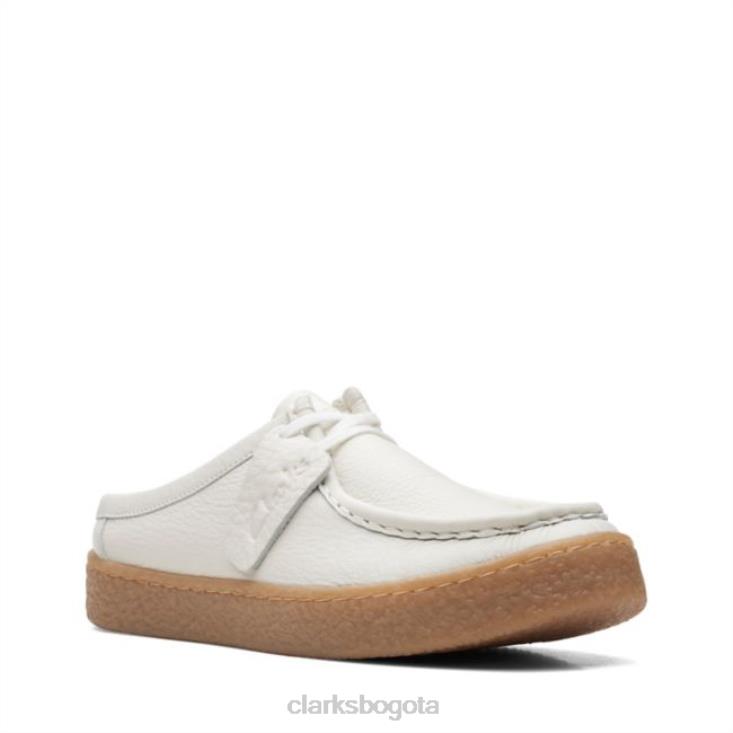 Clarks 0DX8L5030 mula barleigh de cuero blanco roto clarks de cuero blanco roto mujer cuero blanco roto