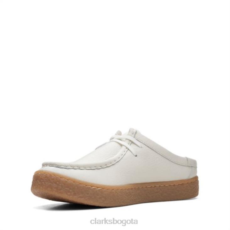 Clarks 0DX8L5030 mula barleigh de cuero blanco roto clarks de cuero blanco roto mujer cuero blanco roto