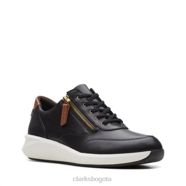 Clarks 0DX8L5058 clarks un rio zip cuero negro cuero negro mujer cuero negro