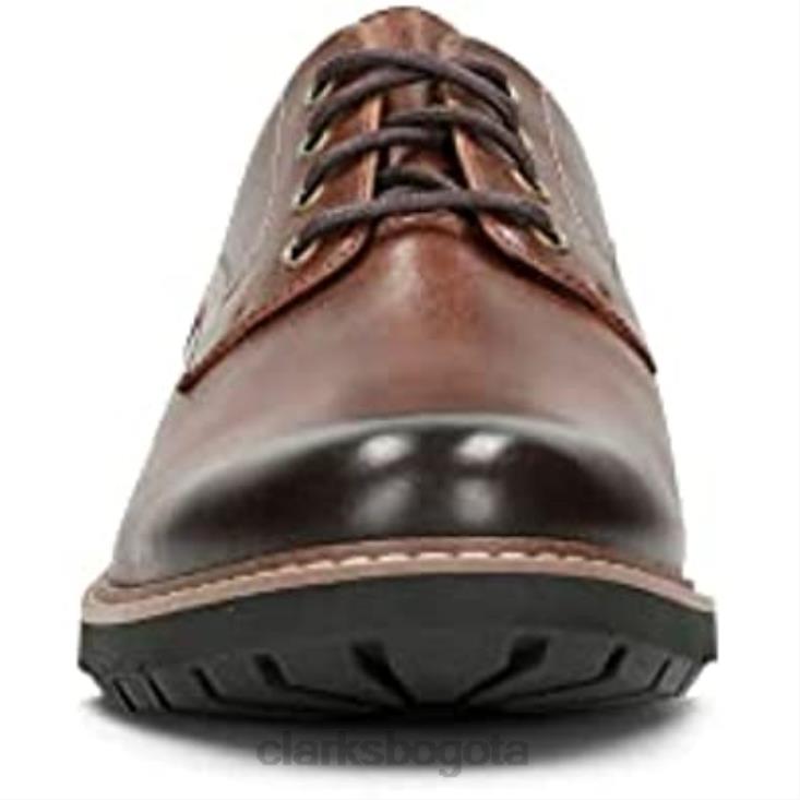 Clarks 0DX8L507 marrón tostado oscuro lea clarks batcombe hall derbys para hombre hombres marrón oscuro bronceado lea