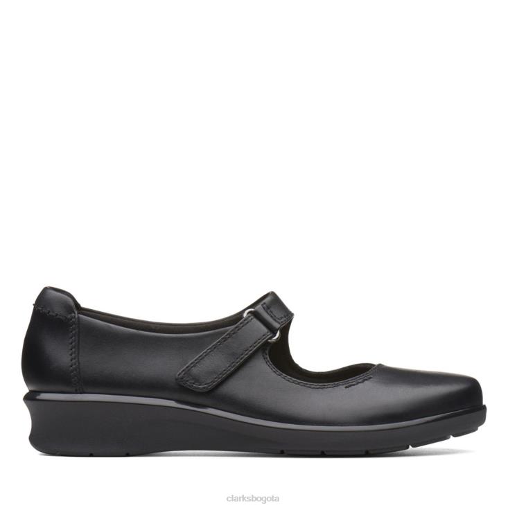 Clarks 0DX8L5071 Hope Henley cuero negro Clarks cuero negro unisexo cuero negro