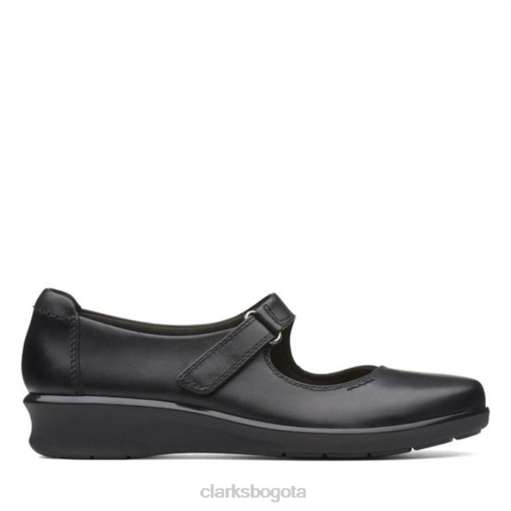 Clarks 0DX8L5071 Hope Henley cuero negro Clarks cuero negro unisexo cuero negro
