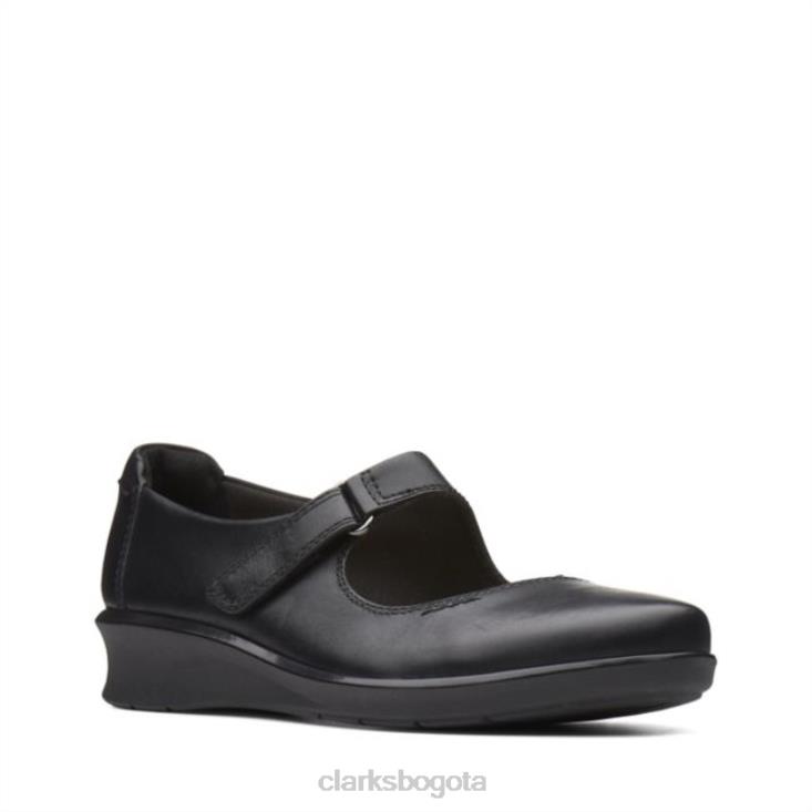 Clarks 0DX8L5071 Hope Henley cuero negro Clarks cuero negro unisexo cuero negro