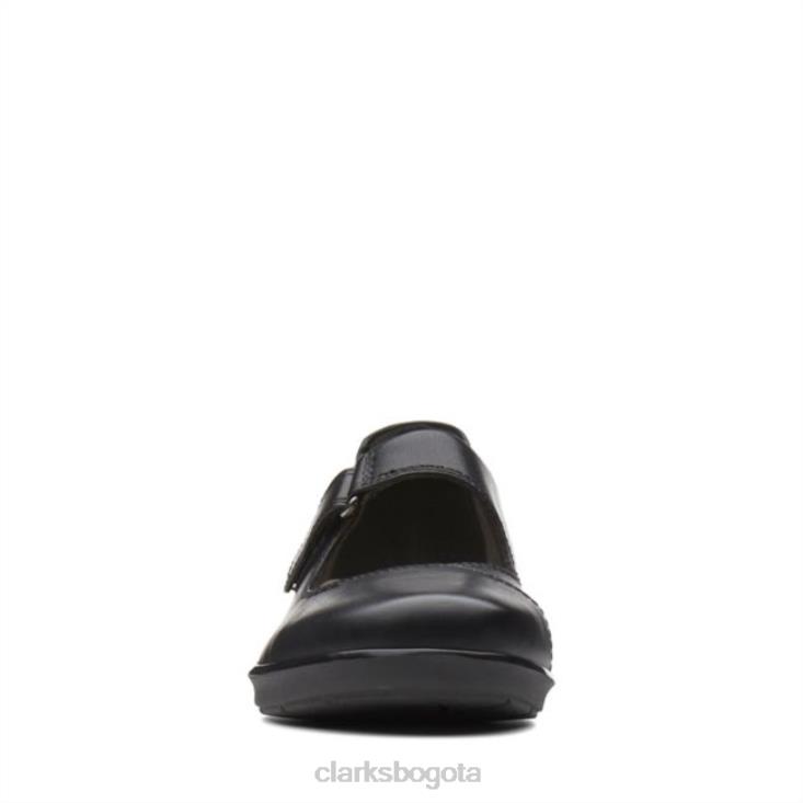 Clarks 0DX8L5071 Hope Henley cuero negro Clarks cuero negro unisexo cuero negro