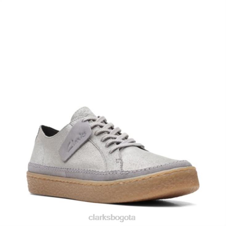 Clarks 0DX8L5101 encaje de barleigh gris metalizado gris clarks metalizado mujer gris metalizado