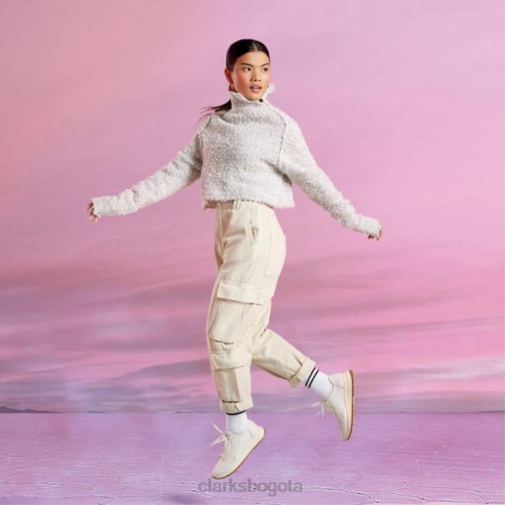 Clarks 0DX8L5106 clarks dash lite lo cuero blanco roto cuero blanco roto unisexo cuero blanco roto