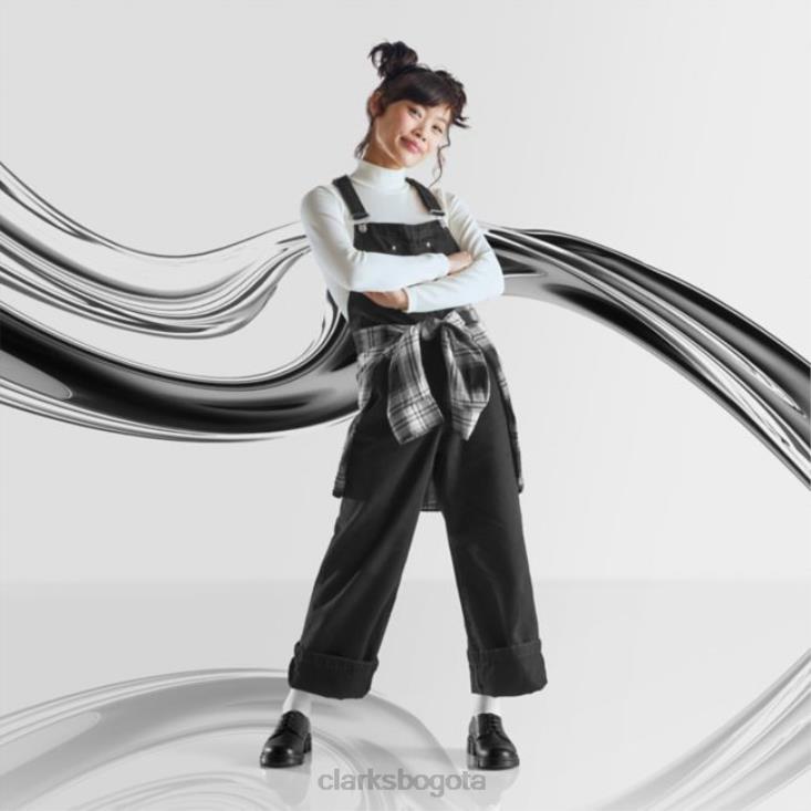 Clarks 0DX8L5111 teala encaje cuero negro clarks cuero negro unisexo cuero negro