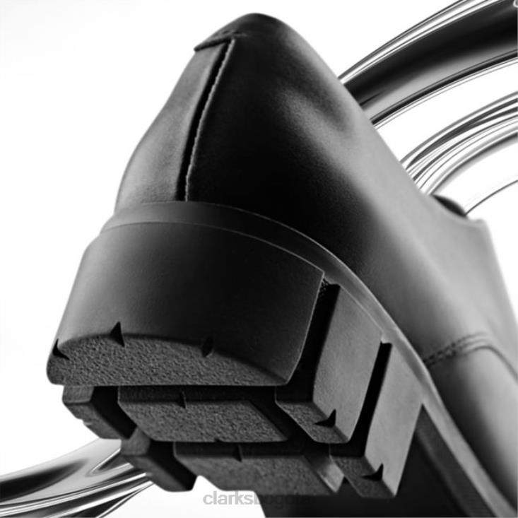 Clarks 0DX8L5111 teala encaje cuero negro clarks cuero negro unisexo cuero negro