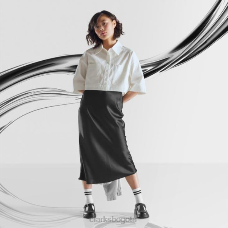 Clarks 0DX8L5121 clarks cuero negro teala bar cuero negro mujer cuero negro