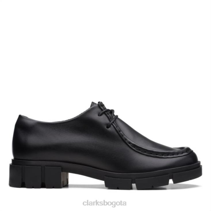 Clarks 0DX8L5122 clarks teala wally cuero negro cuero negro mujer cuero negro