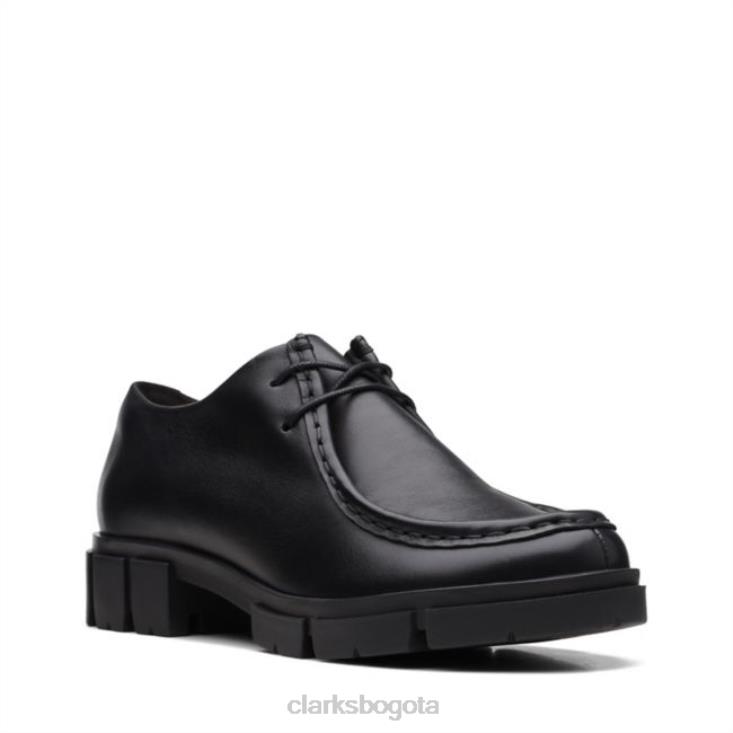 Clarks 0DX8L5122 clarks teala wally cuero negro cuero negro mujer cuero negro